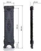 GURATEC FORTUNA 800/01 | чугунный радиатор - 1 секция AntikSchwarz (античный чёрный)