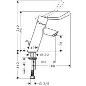 32035100 Hansgrohe Talis Care | локтевой медицинский смеситель для инвалидов (хирургический)