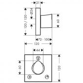 Hansgrohe Axor Starck Organic 12731000 | переключающий и запорный вентиль Trio/Quattro (хром)