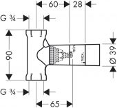 Hansgrohe 15970180 | блок скрытого монтажа (запорный вентиль)