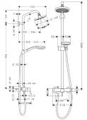 27154000 HANSGROHE CROMA 100 | душевая система