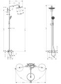 27223000 HANSGROHE CROMA 220 | термостатическая душевая система