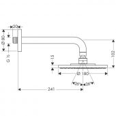Hansgrohe Raindance S 27476 | верхний душ 180 мм