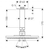 Hansgrohe Raindance S 27478 | верхний душ 180 мм