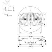 Hansgrohe Raindance Rainmaker 28403 | верхний душ 600 мм