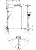 27129000 HANSGROHE RAINDANCE SELECT S 240 | термостатическая душевая система