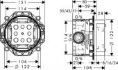 Hansgrohe iBox Universal 01800180 | блок скрытого монтажа 