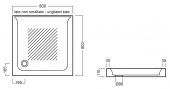 Y0Y5 HATRIA DROP | Душевой поддон керамический 80x80 квадратный