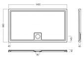 YXEZ HATRIA LIF.ST | Душевой поддон керамический 140x80 Heavycril®