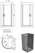 INR BASIC STIMSON | душевой уголок 85х85