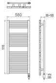 Irsap Ares EIM058I 01 | электрический полотенцесушитель (белый)