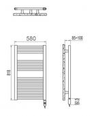 Irsap Ares EIS058I 01 | электрический полотенцесушитель (белый)