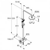 Kludi 660950500N A-Qa Dual Shower System | термостатическая душевая система