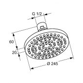 Kludi 665110500N A-Qa | верхний душ 250 мм