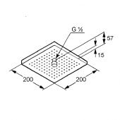 Kludi 665300500N A-Qa | верхний душ 200x200 мм