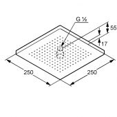 Kludi 665310500N A-Qa | верхний душ 250x250 мм