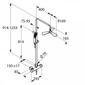 Kludi 670950500N Fizz Dual Shower System | термостатическая душевая система