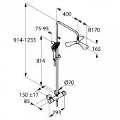 Kludi 670960500N Fizz Dual Shower System | термостатическая душевая система