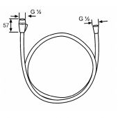 Kludi 610700500N Logoflex Eco | шланг 1,6 м