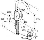 Kludi 382550575N Zenta Смеситель для раковины