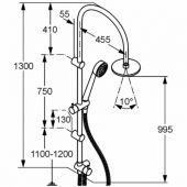 Kludi 616770500N Zenta Dual Shower System | душевой комплект