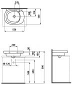 Laufen Mimo 8.1055.6 | раковина накладная 55x44