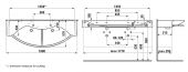 Laufen Palace Due 8.1261.6.000.104.1 | раковина двойная с полотенцедержателем 180x57