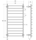 Lytellton Сuadro Box | электрический полотенцесушитель 1200x600 (хром)