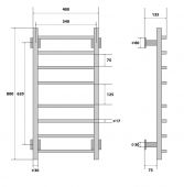 Lytellton Сuadro Box | электрический полотенцесушитель 800x400 (хром)