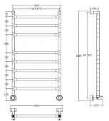 MARGAROLI 484/8/M SERENO | водяной полотенцесушитель (хром)