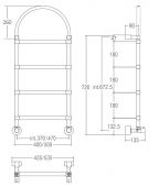 Margaroli 442 Sole | водяной полотенцесушитель с аркой (золото)