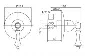 MIGLIORE BOMOND ML.BMD-9730BR | смеситель для душа old bronze (старая бронза)