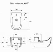 OPOCZNO OK-02-005 KIOTO | биде подвесное