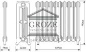 Чугунный радиатор FLOREAL 770/10 IBC Heiztechnik