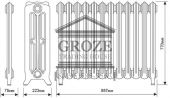 Чугунный радиатор FLOREAL 770/12 IBC Heiztechnik