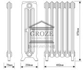 Чугунный радиатор FLOREAL 970/6 IBC Heiztechnik