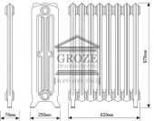 Чугунный радиатор FLOREAL 970/8 IBC Heiztechnik