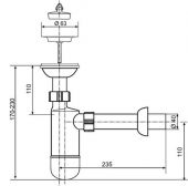 SANIT 31.002 бутылочный сифон 609/1 для раковины 