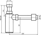 SANIT 31.017 декоративный сифон 607 для раковины 