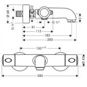 Hansgrohe Ecostat 1001 SL 13241000 | термостат для ванны и душа (хром)