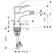 Hansgrohe Metris Classic 31275000 | смеситель для биде