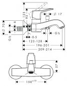 Hansgrohe Metris Classic 31478000 | смеситель для ванны