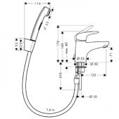 Набор для биде Hansgrohe Metris E 31170000