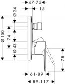 Hansgrohe Тalis E2 31645000 | смеситель для ванны