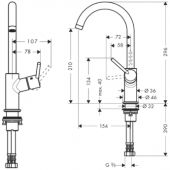 Hansgrohe Тalis 32082000 | смеситель для раковины