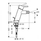 Hansgrohe Тalis 32240000 | смеситель для биде