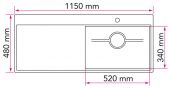 Stala Desire MonoEdge G52-115-R | мойка для кухни с крылом 52x34 (правая)