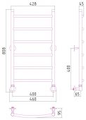 Стилье (Сунержа) Аксиома 00020-8040 | водяной полотенцесушитель 800х400