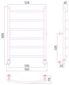 Стилье (Сунержа) Аксиома 00020-8050 | водяной полотенцесушитель 800х500