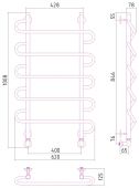 Стилье (Сунержа) Деко Люкс 00022-1060 | водяной полотенцесушитель 1000х600